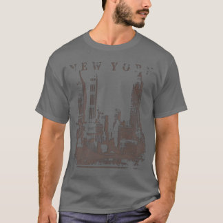 Camiseta de Nueva York con Skyscrape Silhuette