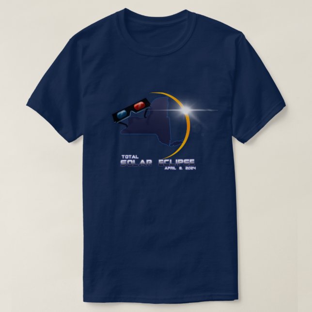 Camiseta de Nueva York Eclipse solar 2024 (Diseño del anverso)