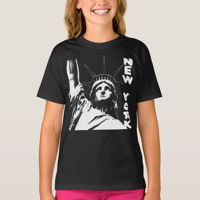Camiseta de Nueva York Estatua Orgánica de la Libe (Anverso)