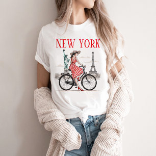 Camiseta de Nueva York para mujer, Bicicleta, Torr
