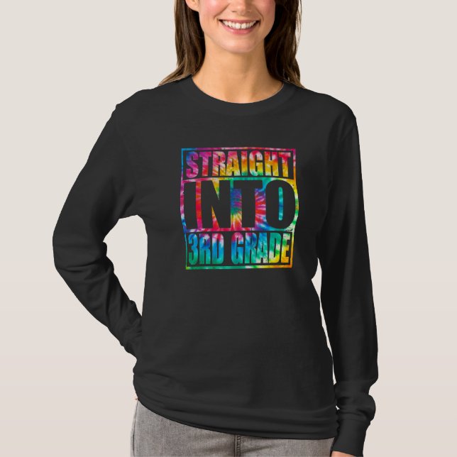 Camiseta De Nuevo A La Escuela Directamente En Tercer Grado (Anverso)