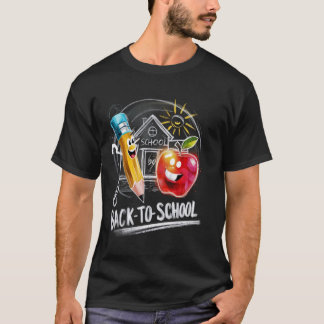 Camiseta De Nuevo A La Escuela Los Niños Divertidos De Maes