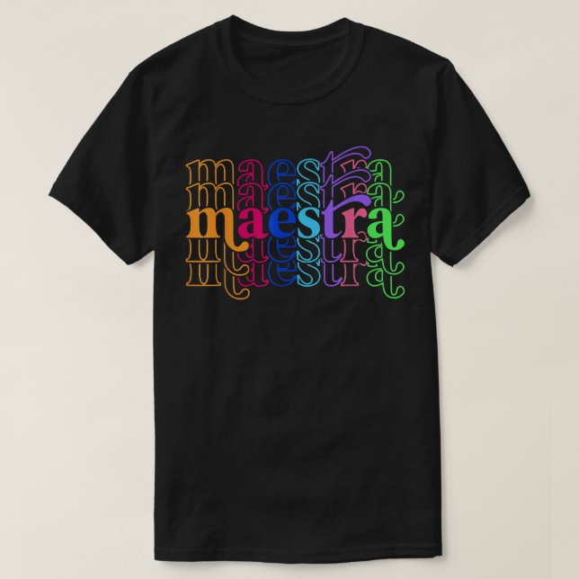 Camiseta De Nuevo A La Escuela Maestra Cute Divertido Profe (Diseño del anverso)