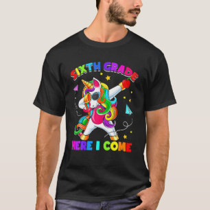 Camiseta De Nuevo A La Escuela Sexto Grado Unicornio Dabbi
