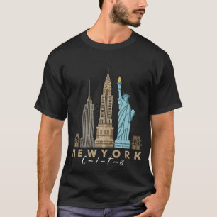Camiseta de NYC New York City Horizontes Estatua d