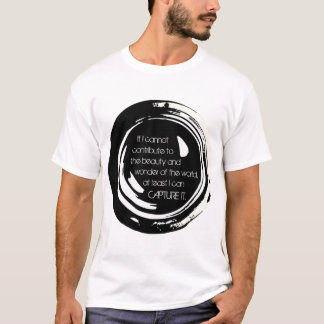 Camiseta de objetivo de cámara