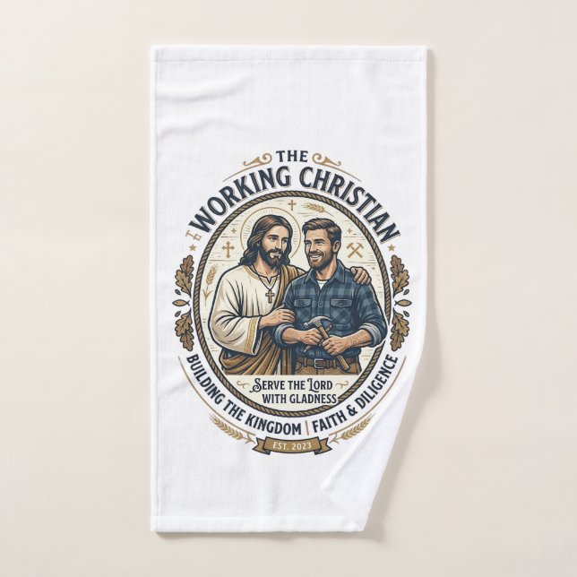 Camiseta de oficios de construcción de Jesús Gráfi (Toalla de mano)