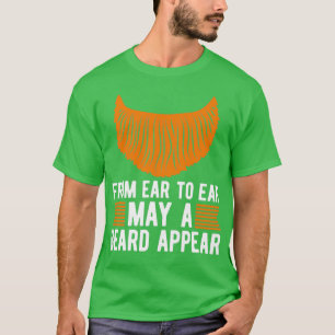 Camiseta De Oído A Oído Puede Aparecer Una Barba Hombres De
