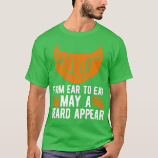 Camiseta De Oído A Oído Puede Aparecer Una Barba Hombres De