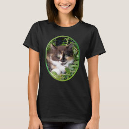 Camiseta de ojos verdes del gato