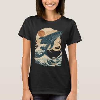 Camiseta de Ola del Océano de Ballena Vintage