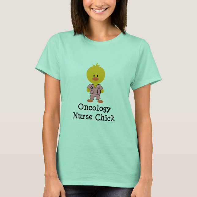 Camiseta de Oncología Nurse Chick Ringer (Anverso)