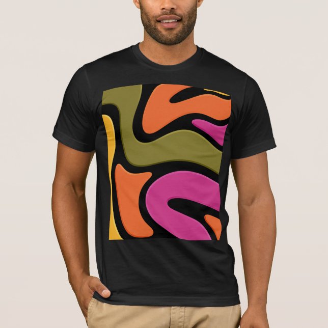 Camiseta de onda de color abstracto. (Anverso)