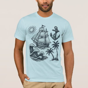 Camiseta de onda de sol vintage