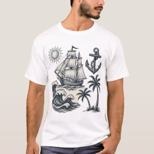 Camiseta de onda de sol vintage