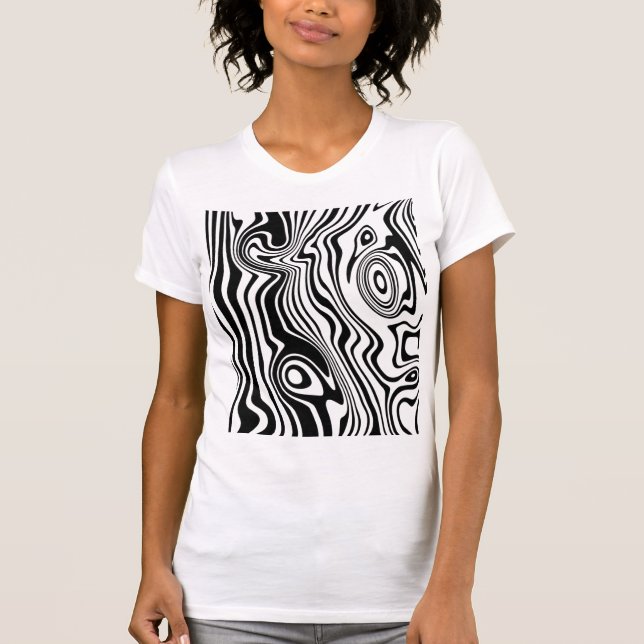 Camiseta de ondas artísticas - Elegir color (Anverso)