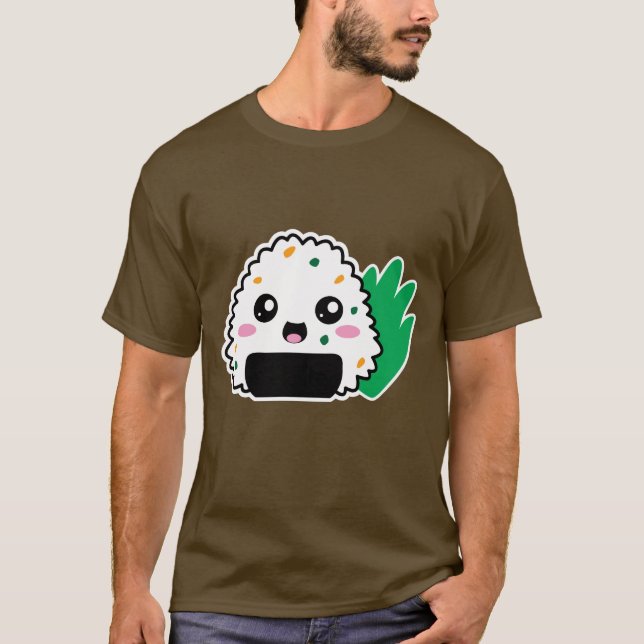 Camiseta de Onigiri (oscura) (Anverso)