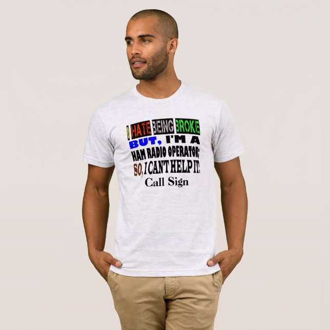Camiseta de operador de radioaficionado quebrado (Anverso completo)
