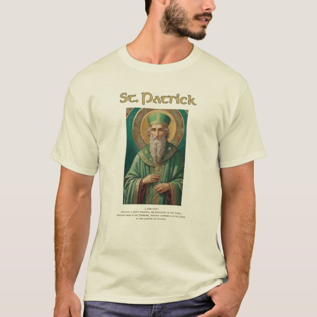 Camiseta de oración católica de San Patricio (Anverso)
