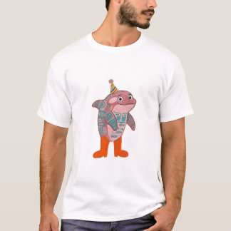 Camiseta de orca linda con sombrero de fiesta