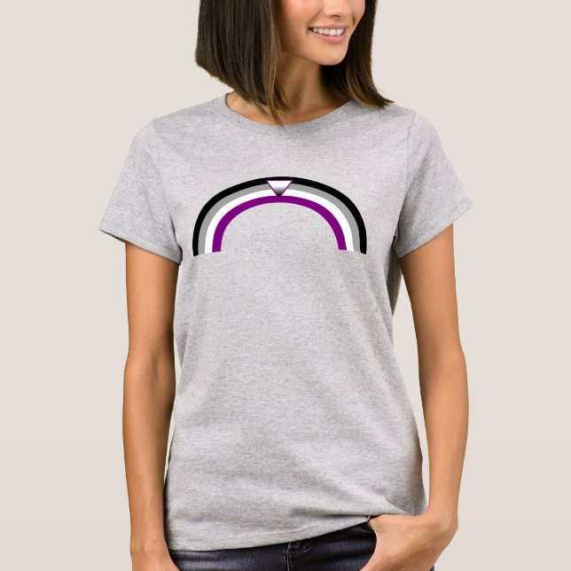 Camiseta de orgullo arcoíris asexual (Anverso)