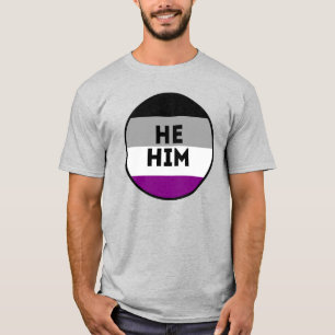Camiseta de orgullo asexual él/él