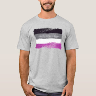 Camiseta de orgullo asexual pintada