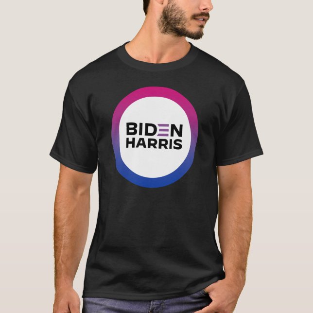 Camiseta de orgullo bisexual Biden Harris (Anverso)