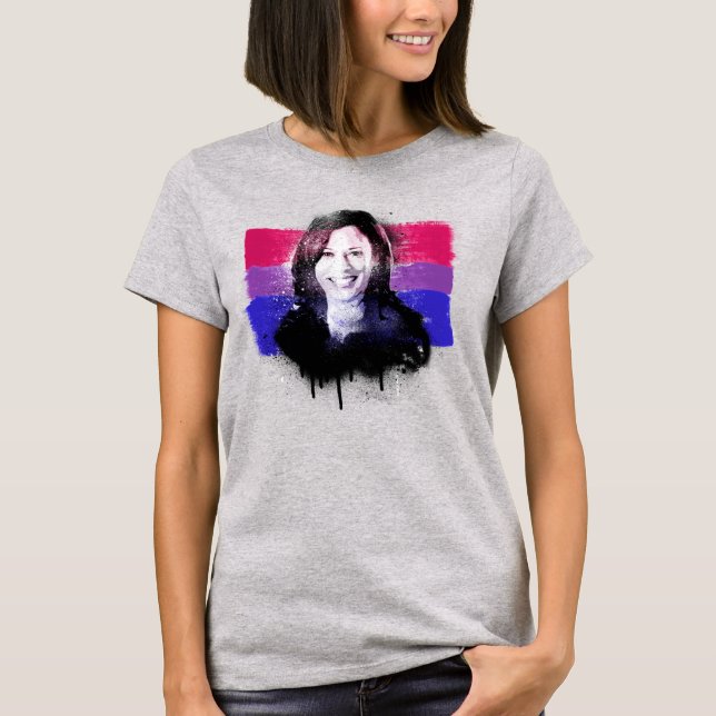 Camiseta de orgullo bisexual de Kamala Harris (Anverso)