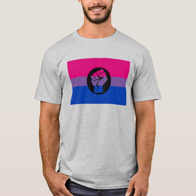 Camiseta de Orgullo de Resistencia Bisexual (Anverso)