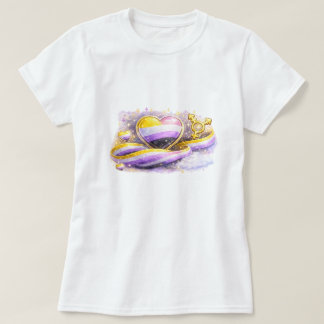 Camiseta de Orgullo Estético de Bandera No Binaria