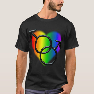 Camiseta de orgullo gay con amor entre hombres del