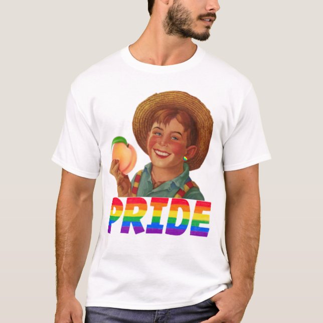 Camiseta de Orgullo LGBTQIA+ GRANJA DE MELOCOTÓN D (Anverso)
