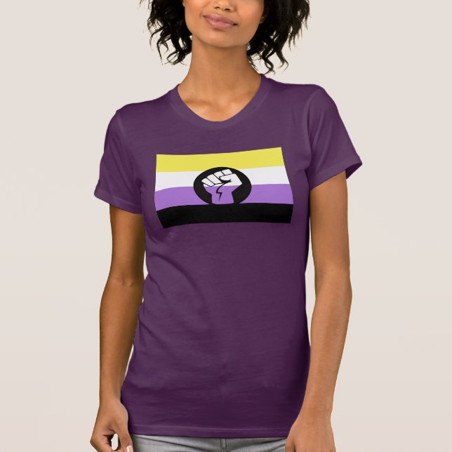 Camiseta de Orgullo no binario (Anverso)