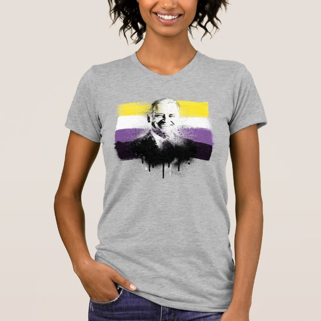 Camiseta de orgullo no binario de Joe Biden (Anverso)