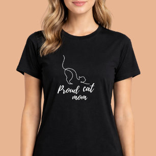 Camiseta de orgullosa mamá de gato negro – Regalo