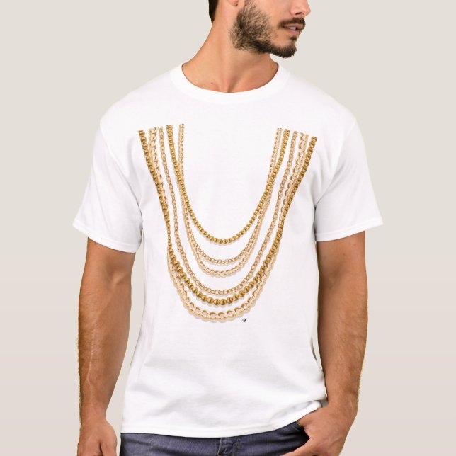 Camiseta De oro cadenas grandes t-shirt (Anverso)