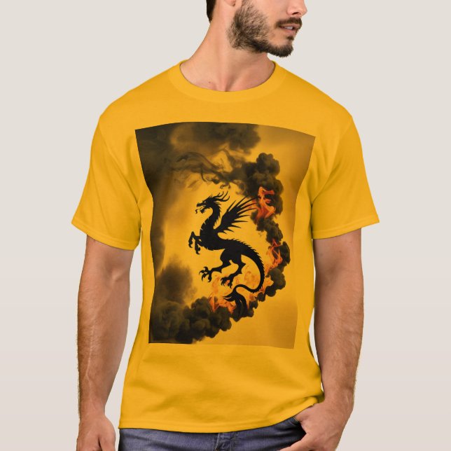 Camiseta de oro/camiseta amarilla para humo de dra (Anverso)