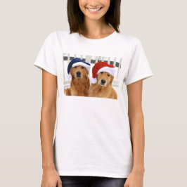 Camiseta de oro del navidad