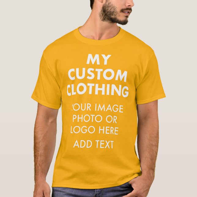 Camiseta de oro personalizada para hombres (Anverso)
