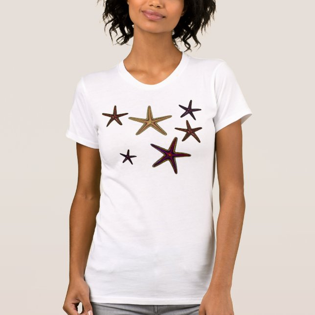 Camiseta de oro, violeta y Naranja STARFISH (Anverso)