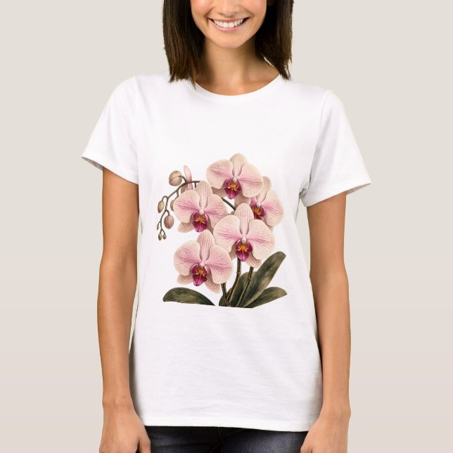 camiseta de orquídea en flor (Anverso)