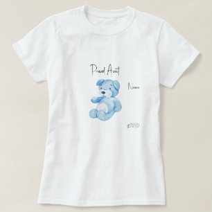 Camiseta de oso de peluche azul de tía orgullosa p