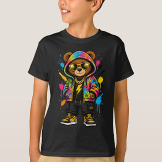Camiseta de oso de peluche de Hip Hop | Camiseta d