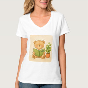 Camiseta de Oso de Peluche Leyendo Libro Amante