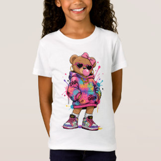 Camiseta de oso de peluche para niñas | Camiseta d