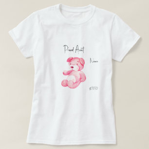Camiseta de oso de peluche rosa de tía orgullosa p