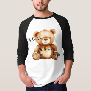 Camiseta de Oso de Peluche Sé Amable Sé Valiente S