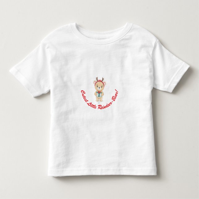 Camiseta de oso de reno pequeño más lindo (Anverso)