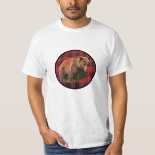 Camiseta De Oso Grizzly De Buffalo Aplastado